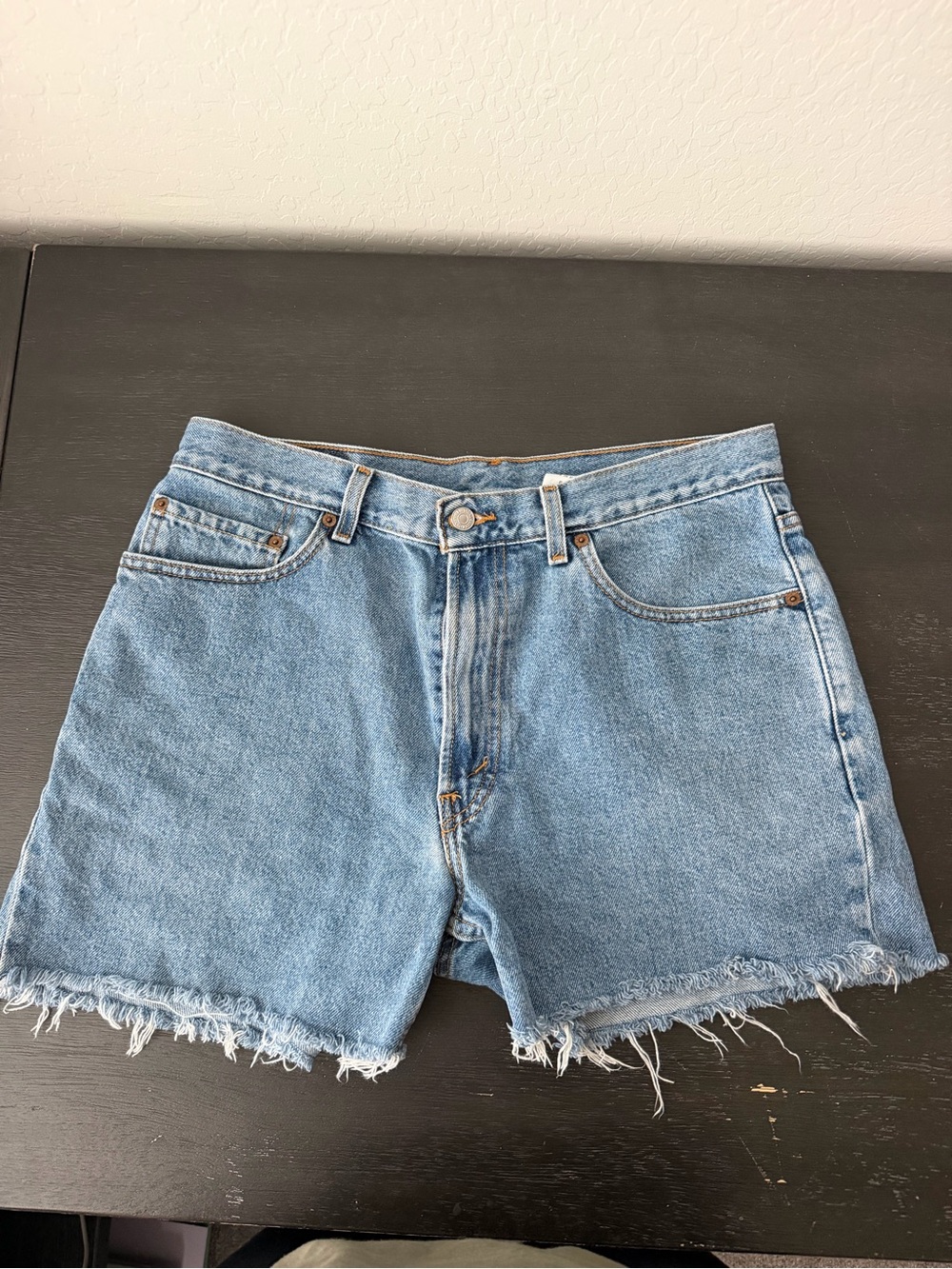 Levi's 550 High-Rise Denim Shorts with Raw Hem